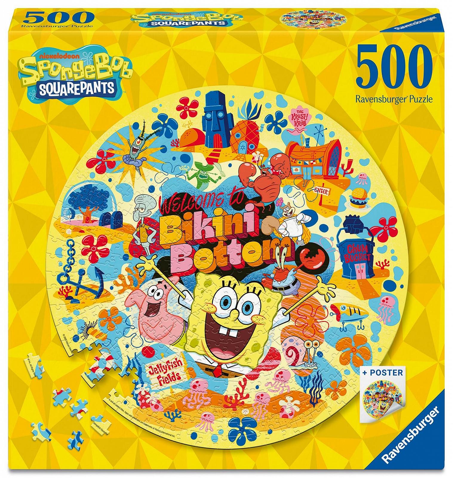Круглий пазл Ravensburger 12001657 Spongebob 500 деталей, фото №2