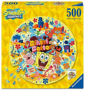 Круглий пазл Ravensburger 12001657 Spongebob 500 деталей ціна на synthetic.ua - Фото 1 Круглий пазл Ravensburger 12001657 Spongebob 500 деталей synthetic.ua - Фото 1