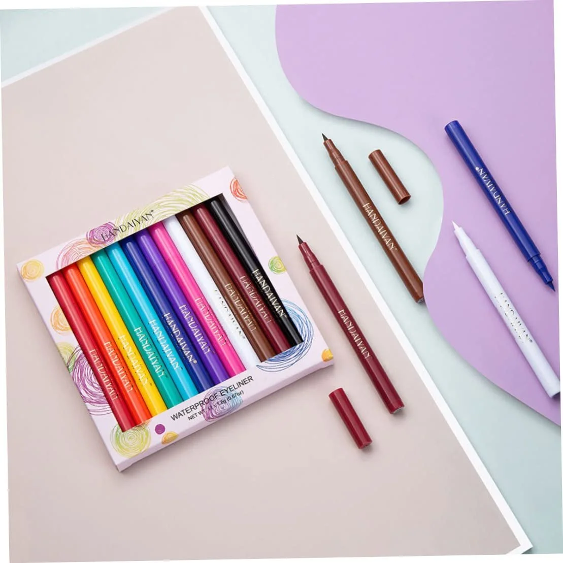 Набір підводок для очей Різнокольоровий Матовий водостійка Гель, фото №6 Набір підводок для очей Різнокольоровий Матовий водостійка Гель, фото №6