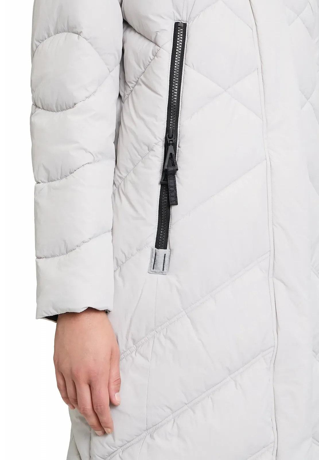 Жіноче стьобане пальто Amber & June з капюшоном, фото №8