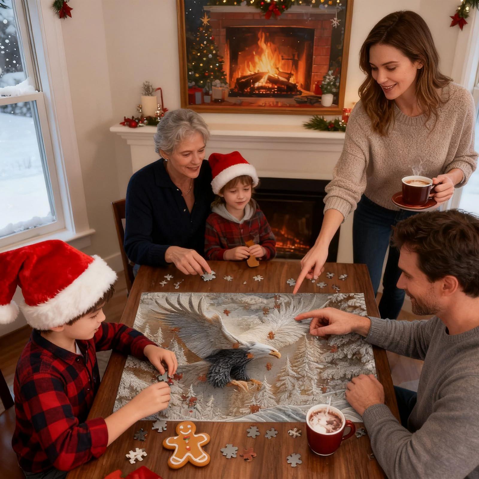 Пазл 1000 деталей Carved Bald Eagle Wildlife Art Design, фото №2