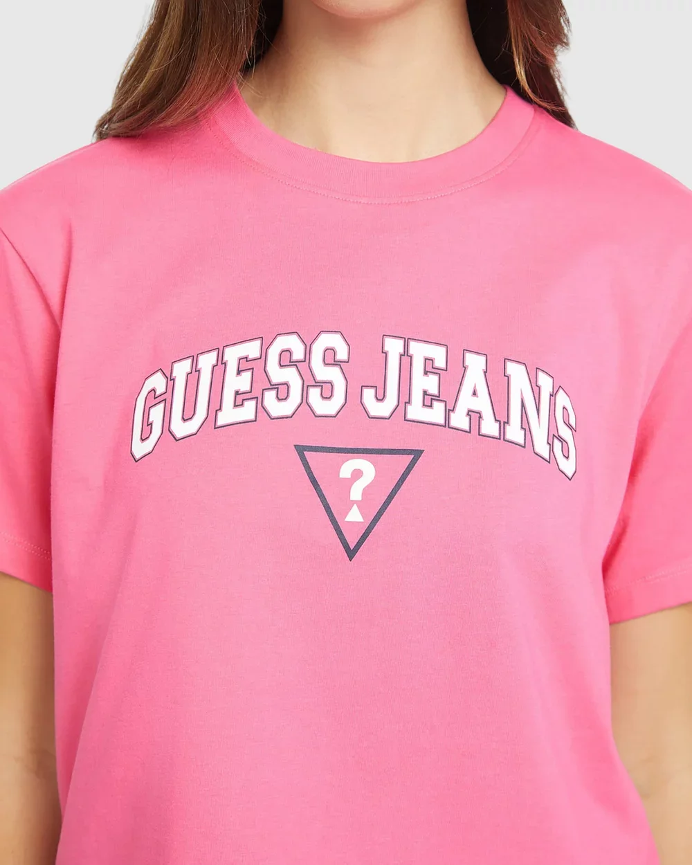 Женская футболка GUESS JEANS / Ярко-розовая / Размер S, фото №3