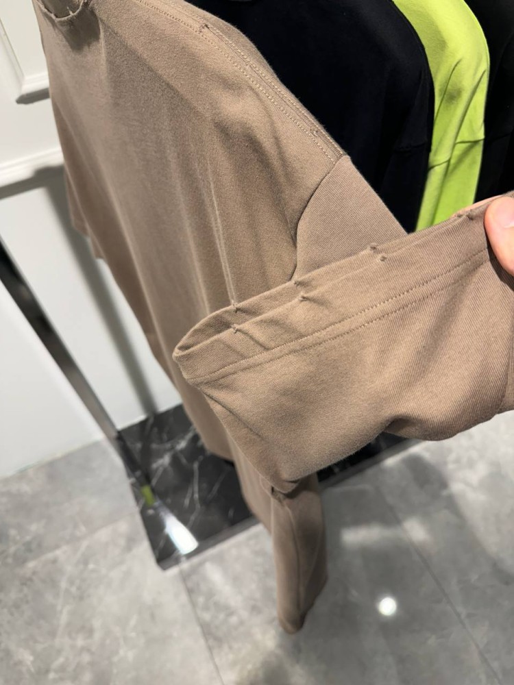 Футболка коричневая Balenciaga caps boxy fit brown f641, фото №5