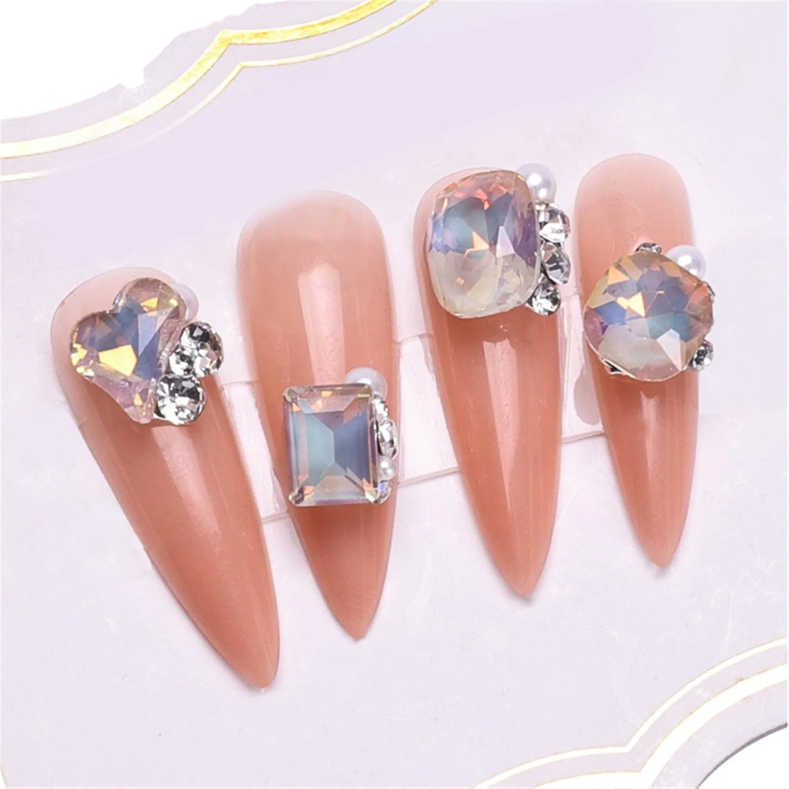 Стрази для нігтів 20шт/коробка DIY прикраси для ефектного манікюру для салону домашнього використання, фото №7