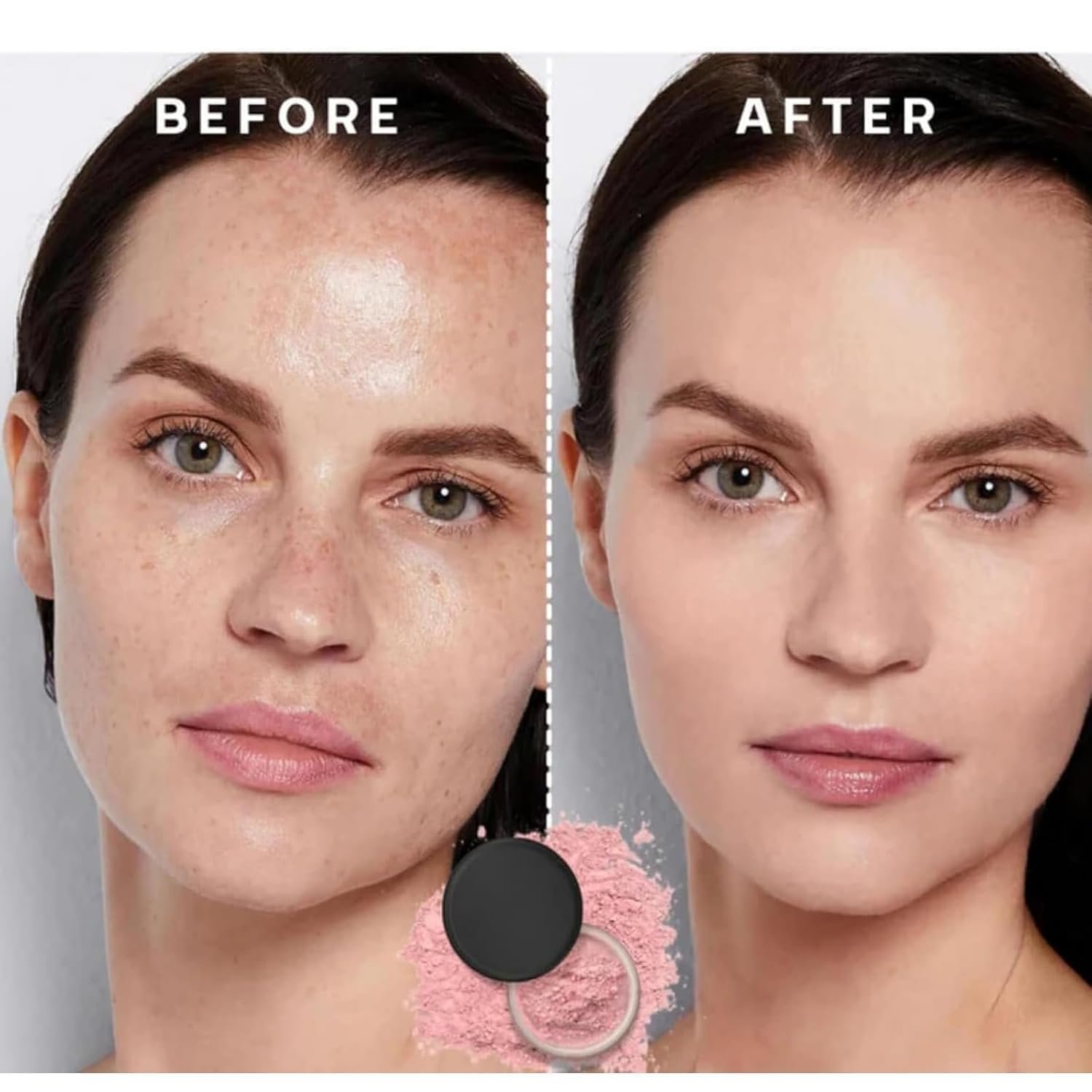 Пудра Allaura Beauty Setting Pink, розмиваюча Allaura Beauty, водостійка розсипчаста для фіксації макіяжу обличчя, матове бездоганне покриття для будь-якої шкіри (11#, One Size), фото №3