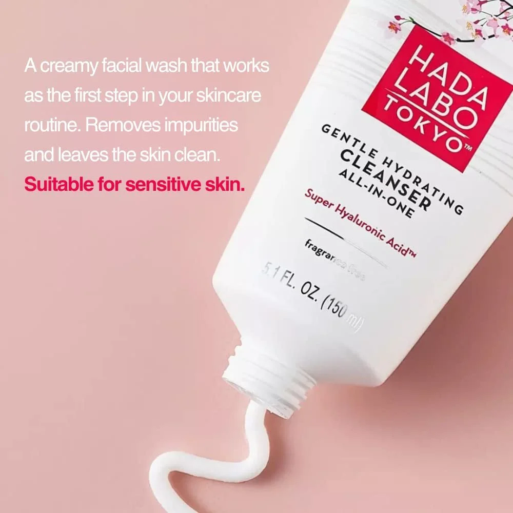 Очищуючий Засіб Hada Labo Tokyo Hydrating для Обличчя для Всіх Типів Шкіри, Зволожуючий Догляд за Обличчям 150 мл, фото №3