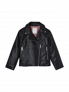 Куртка Biker Vertbaudet для девочки из искусственной кожи с переработанным полиэстером. - Фото 1