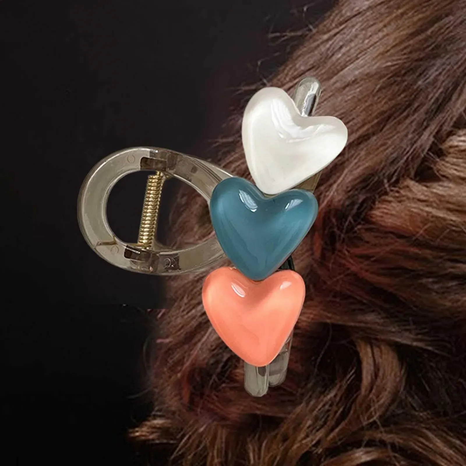 Заколка для волос Клипсы для женщин - Клипсы в форме сердца - Аксессуары для волос Клипсы для событий, фото №3