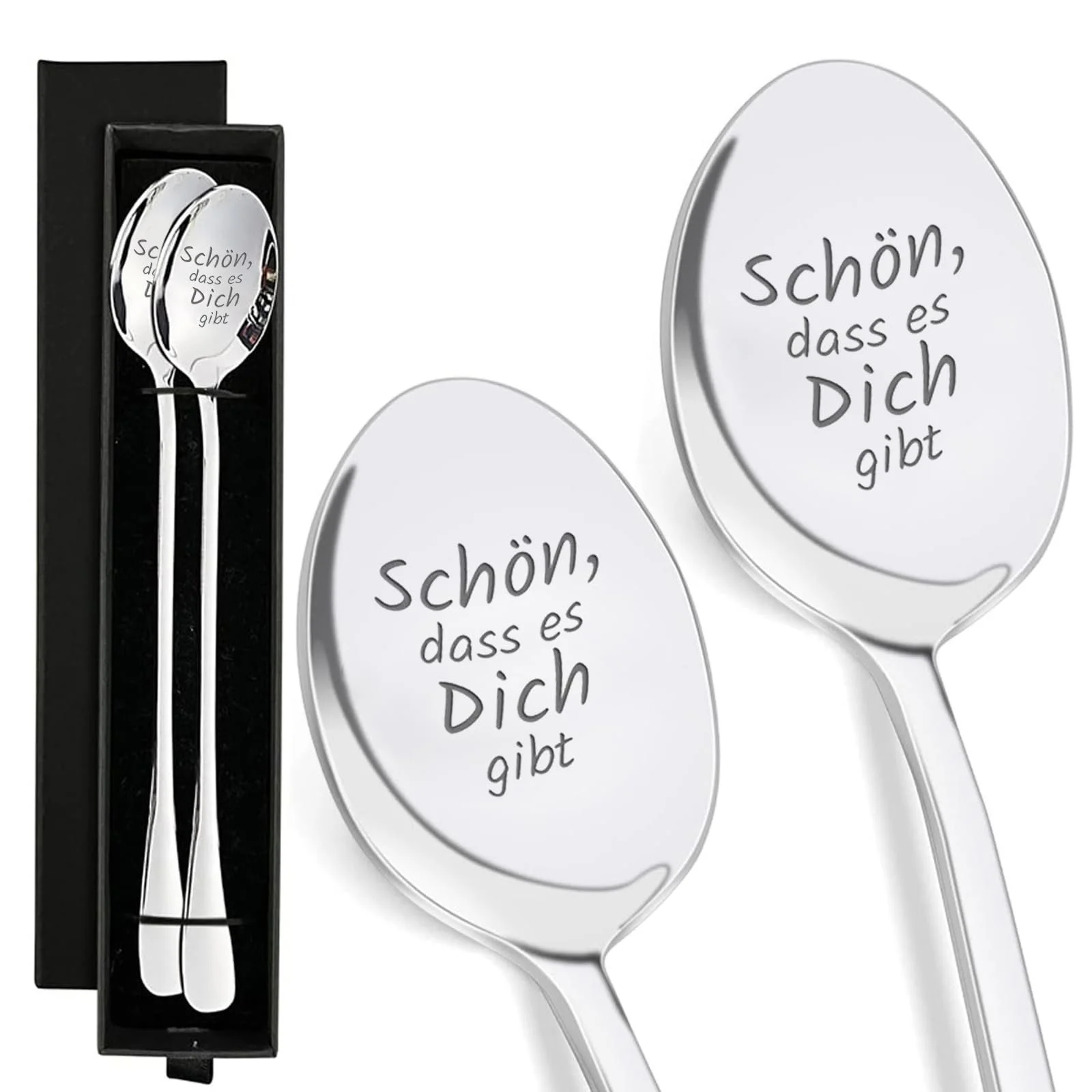 Ложка для кави з гравіюванням (2 шт.), фото №1