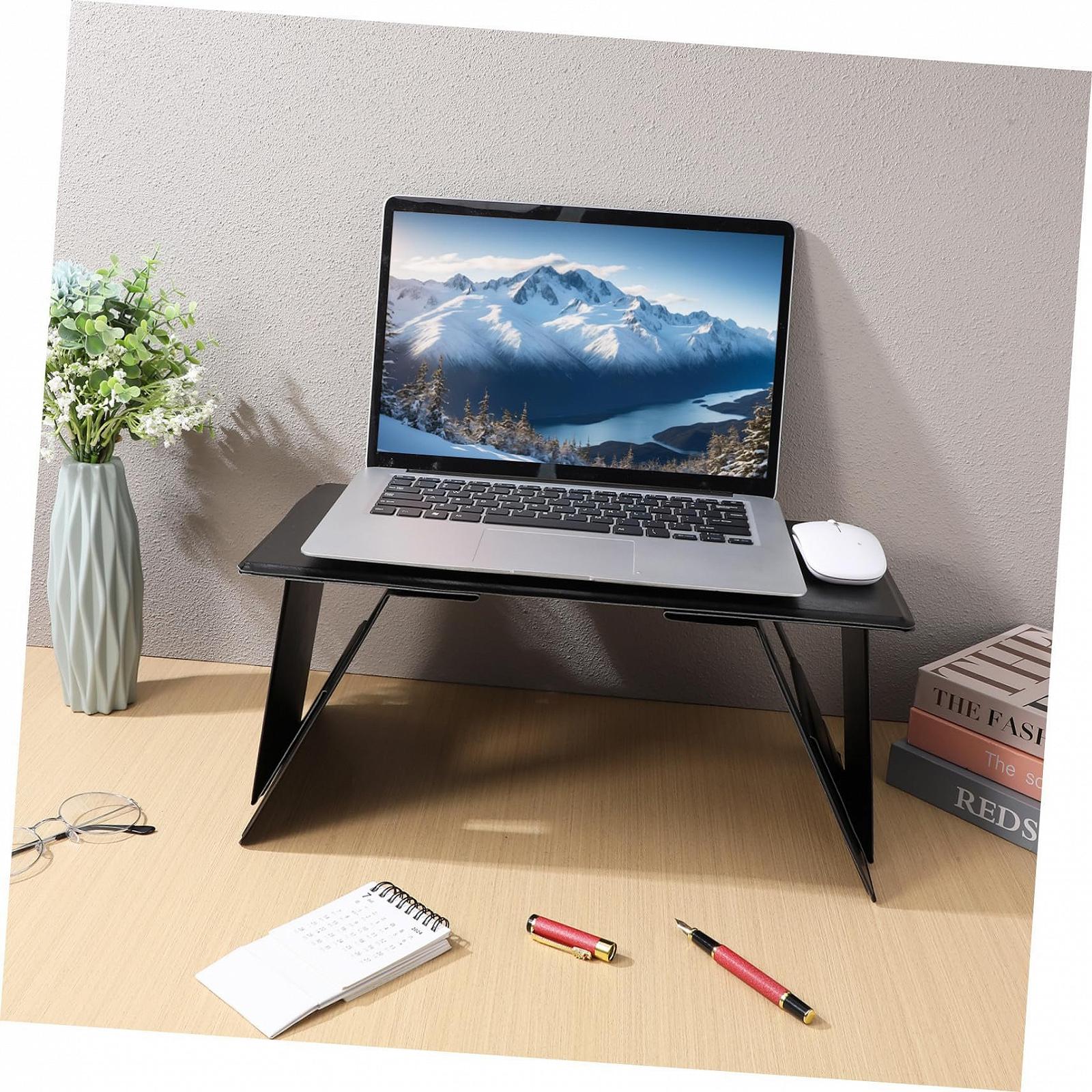 Складной столик для ноутбука Gadpiparty из прочного материала высокой плотности, регулируемый портативный столик для автомобиля, дивана, кровати, удобный для переноски, многофункциональный складной стол-подставка, фото №2