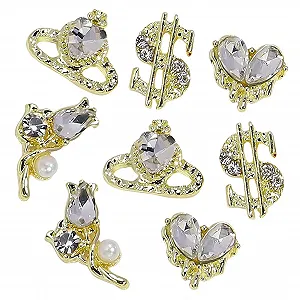 Бабочки для ногтей, Драгоценные камни для ногтей, Большой бант со стразами для дизайна ногтей, украшения для красоты, ювелирные изделия, DIY - Фото 1