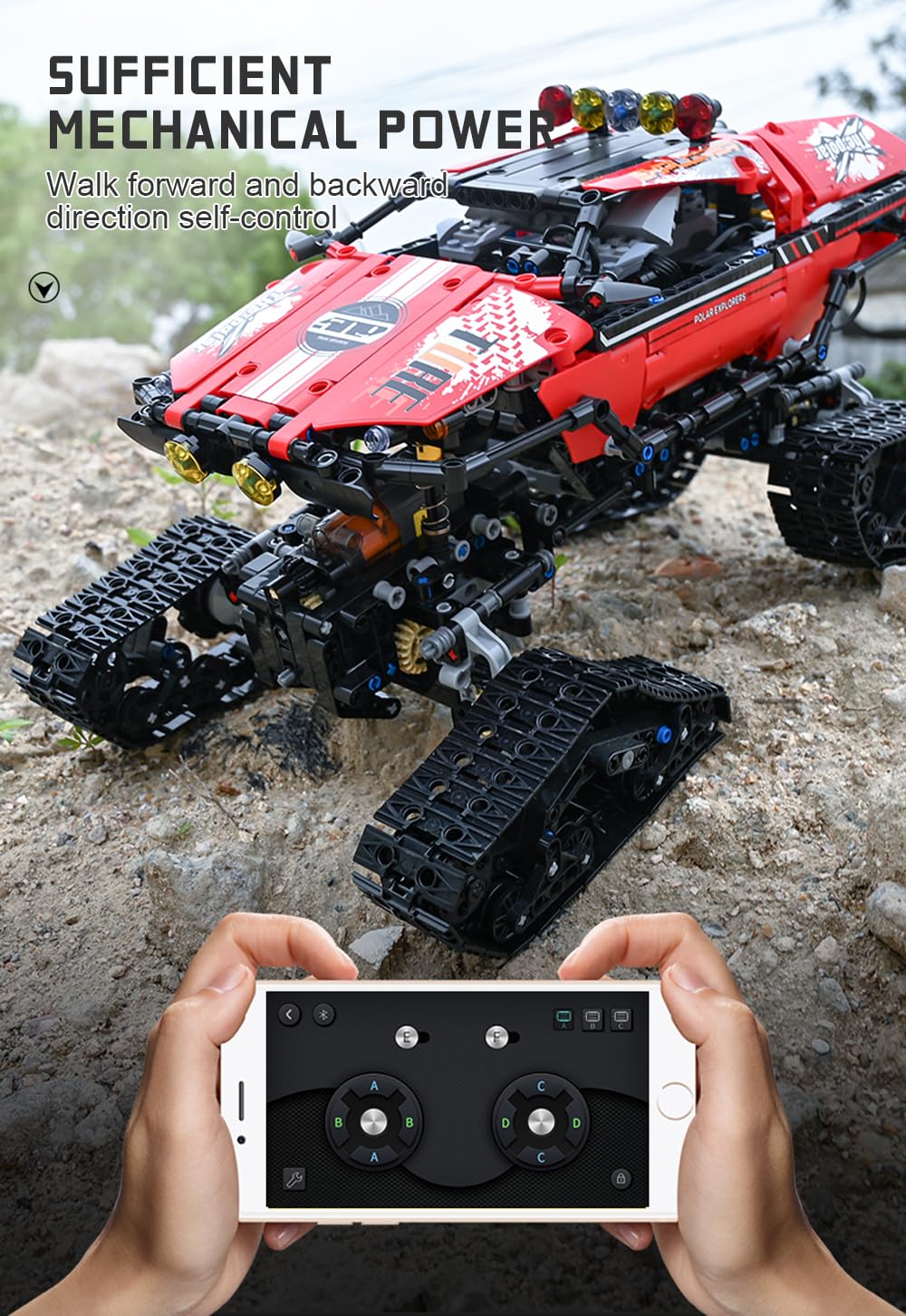 Транспортний засіб Mould King 18010 RC Explorer Polar Chain, фото №6
