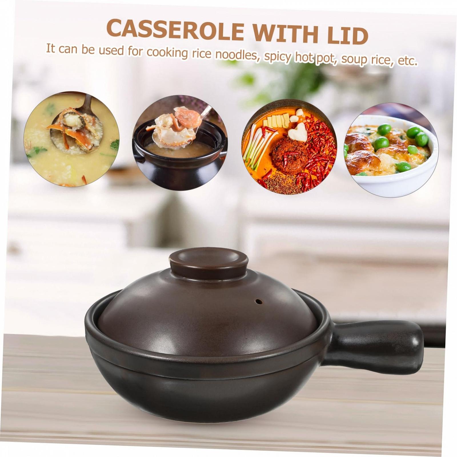 Ківш Zerodeko керамічний з кришкою та однією ручкою Термостійкий, фото №5