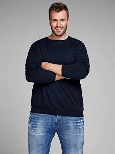 Пуловер JJEBASIC KNIT CREW NECK PS 12144038-Navy Blazer Jack&Jones PLUS Темно-синій XXXL - Фото 1