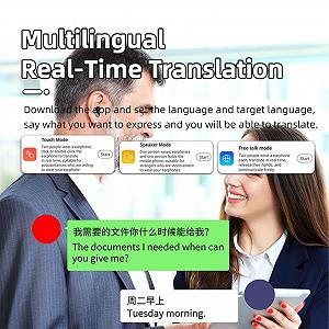 Наушники для перевода 3-в-1, 144 языка и акцента, в реальном времени с поддержкой приложений для музыки и звонков, для Android и Wins (черный) цена на synthetic.ua - Фото 1 Наушники для перевода 3-в-1, 144 языка и акцента, в реальном времени с поддержкой приложений для музыки и звонков, для Android и Wins (черный) synthetic.ua - Фото 1