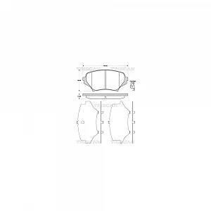 Комплект гальмівних колодок, дискове гальмо TRISCAN 8110 50025 для MAZDA передній міст - Фото 1