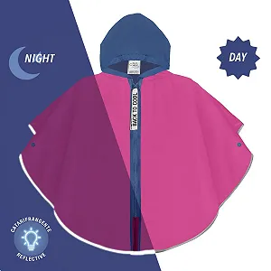 Дождевое пончо для девочек PERLETTI, возраст 3 4 5 6 лет, водонепроницаемое, на молнии, со светоотражателями, для детского сада, для малышей synthetic.ua - Фото 1