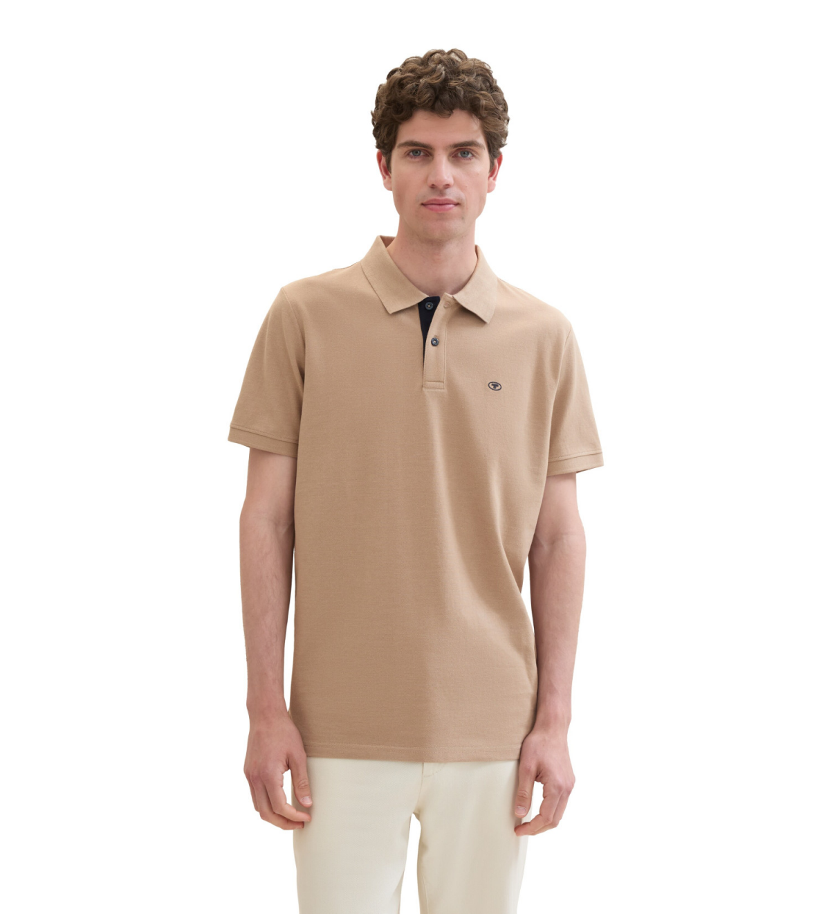 Поло Basic Polo 1031006ХХ31089 Tom Tailor Світло-коричневий S, фото №1