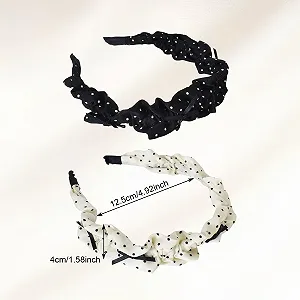 Обруч на голову в горошек, 2 шт, в горошек synthetic.ua - Фото 1