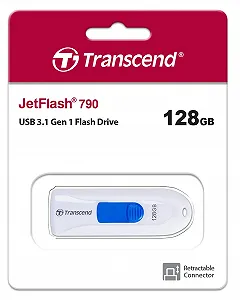 USB-флеш-накопичувач Transcend JetFlash 790 128 ГБ USB 3.0 White synthetic.ua - Фото 1