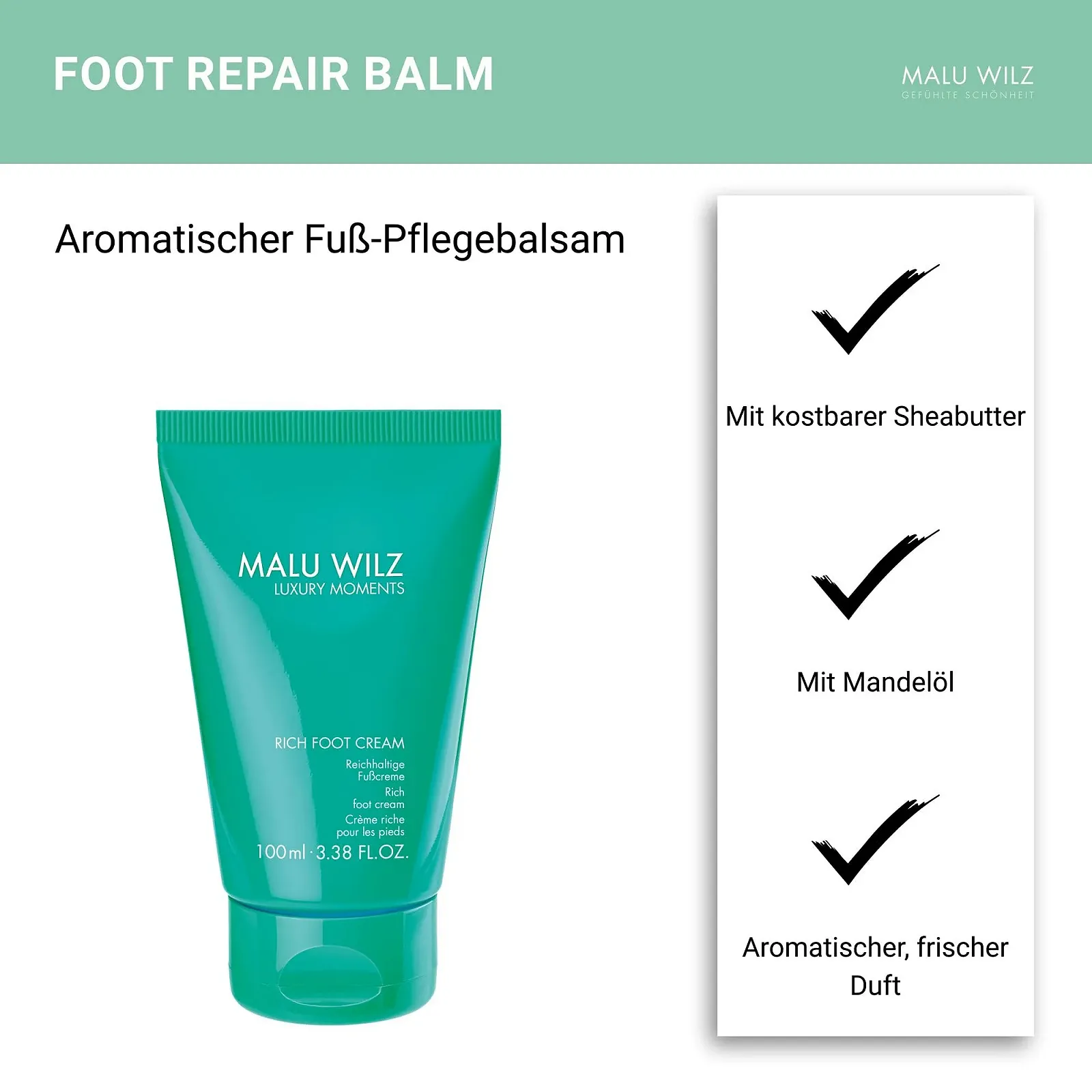 Крем для ног Malu Wilz Rich 100 мл, фото №3