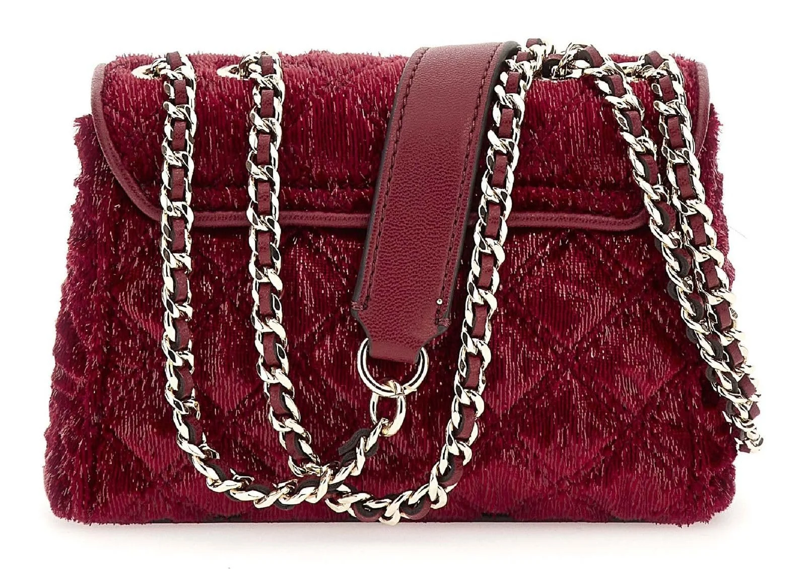 Сумка GUESS Giully Mini 2 Compartment Convertible Flap XS Claret, фото №3