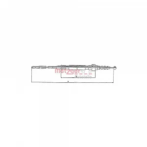 Трос стоянкового гальма METZGER 10.7403 для VW задній лівий, задній правий - Фото 1