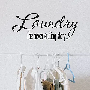 Настінна наклейка Cuayaes Laundry The Never Ending Story Вінілова - Фото 1