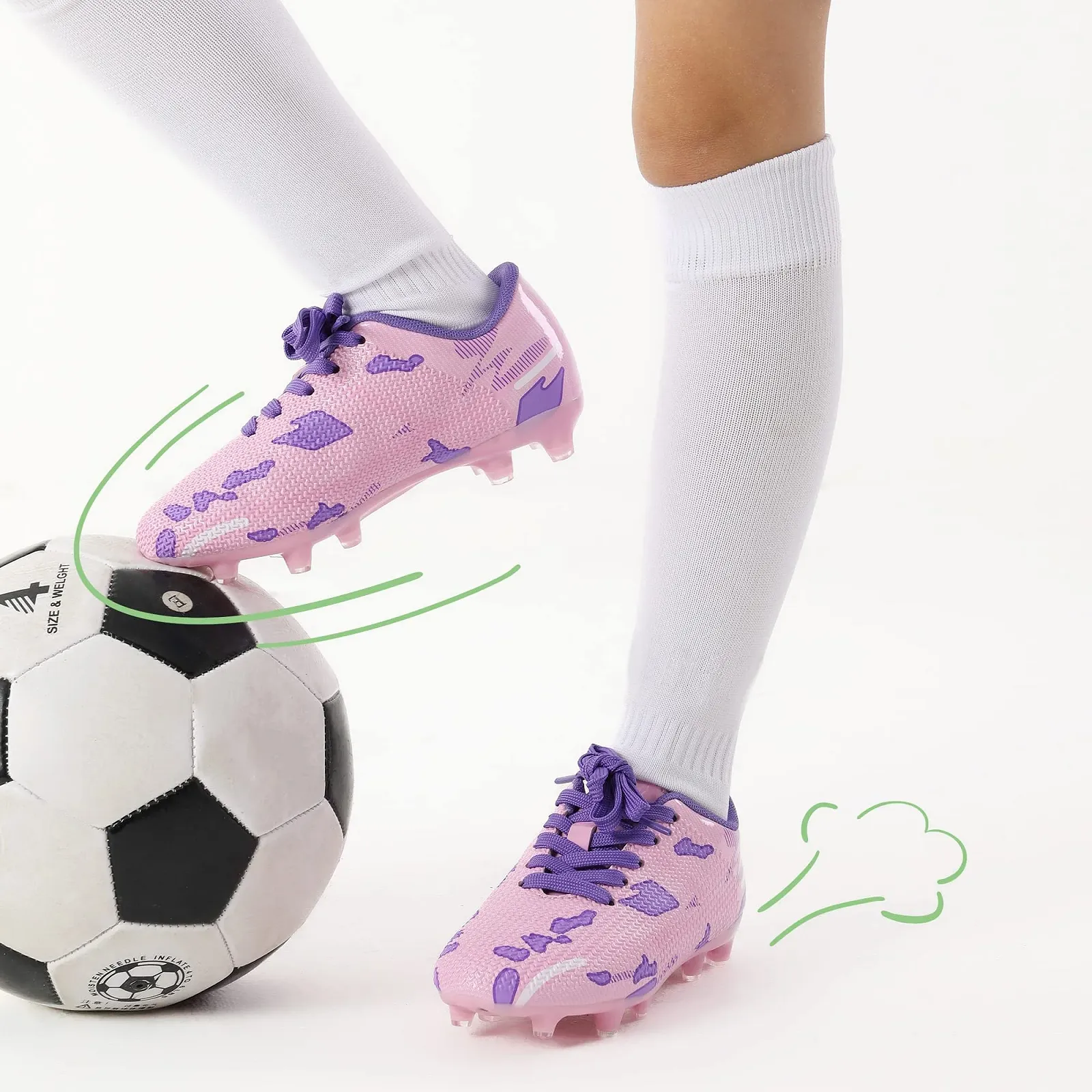 Футбольні бутси DREAM PAIRS Дитячі спортивні зносостійкі дихаючі спортивні бігові  з довгими шипами, фото №6