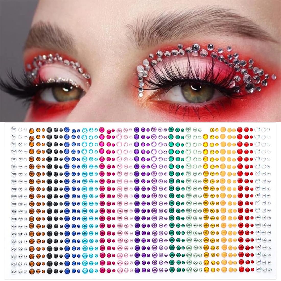 Набір Самоклеючих Блискучих Камінців для нігтів 3 мм 4 мм 5 мм, фото №1