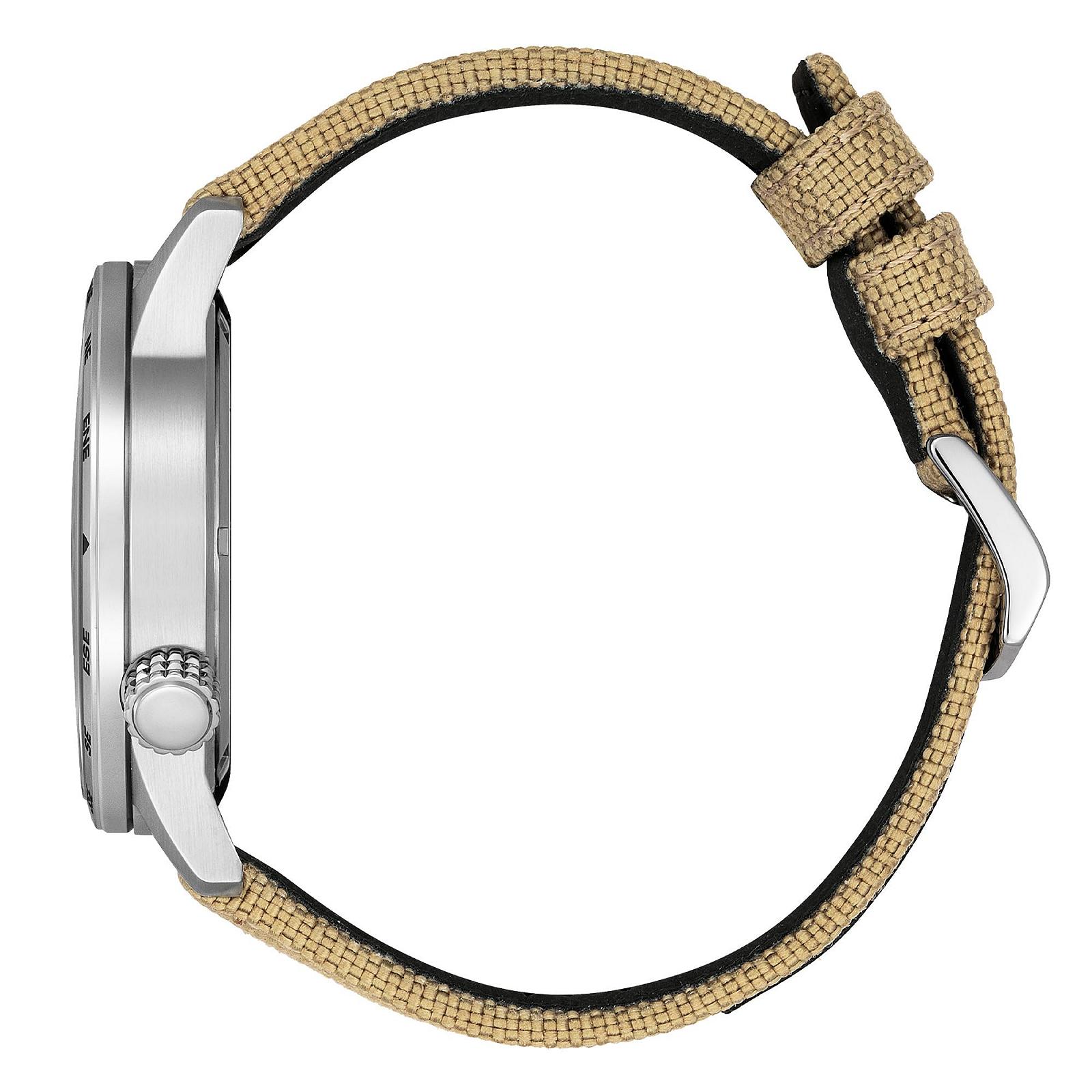 Часы Citizen Unisex BM7550-10E Аналоговые С кожаным ремешком Серебряный, фото №2