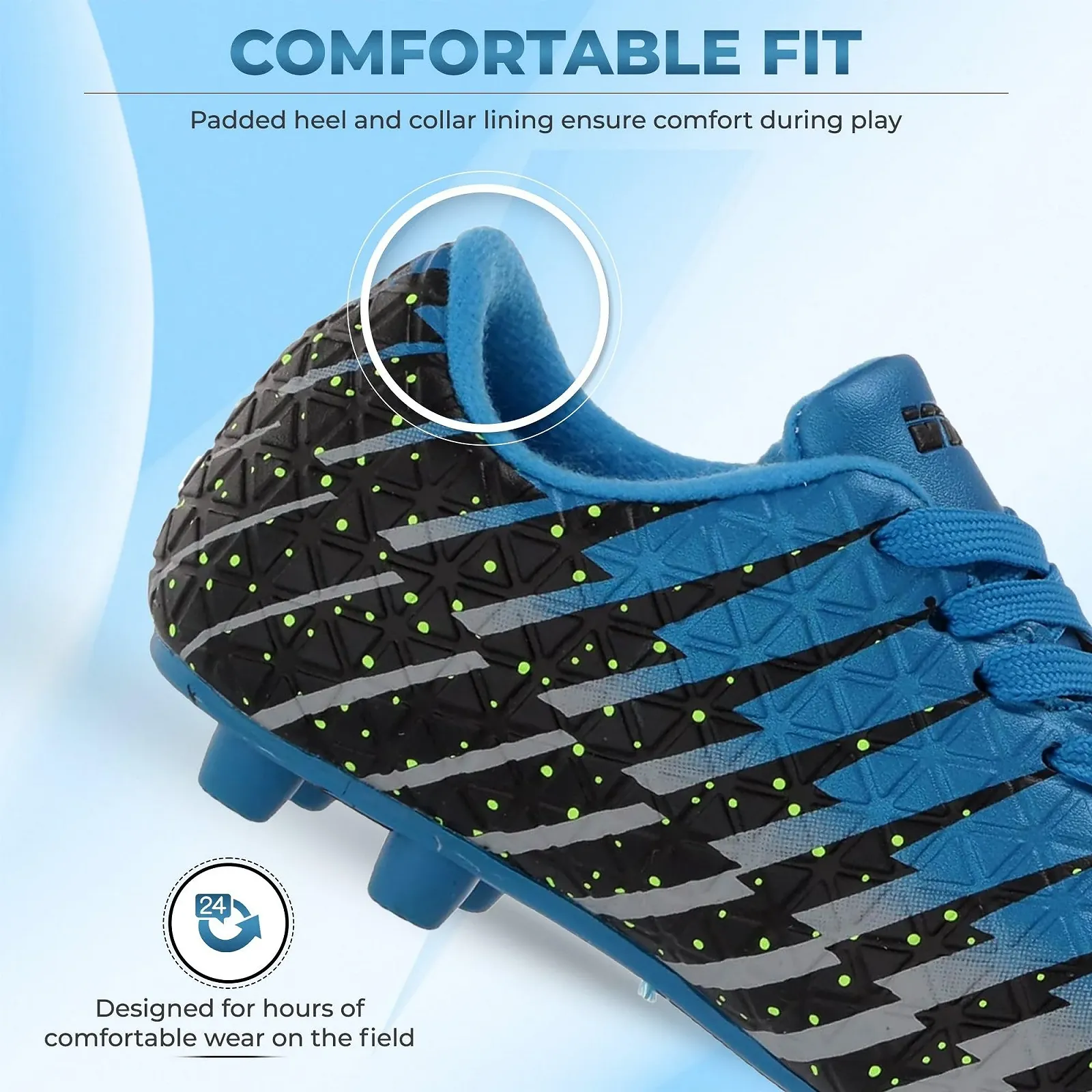 Футбольные бутсы Vizari FG Детские для мальчиков и девочек для игры в футбол на открытом воздухе. Шипы для тренировок и игр, фото №2