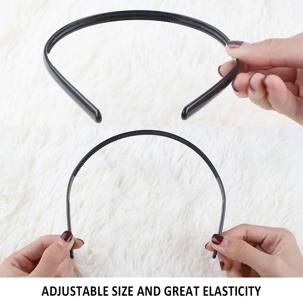 Обруч для волосся Пластик Чорний, 36 шт, фото №3