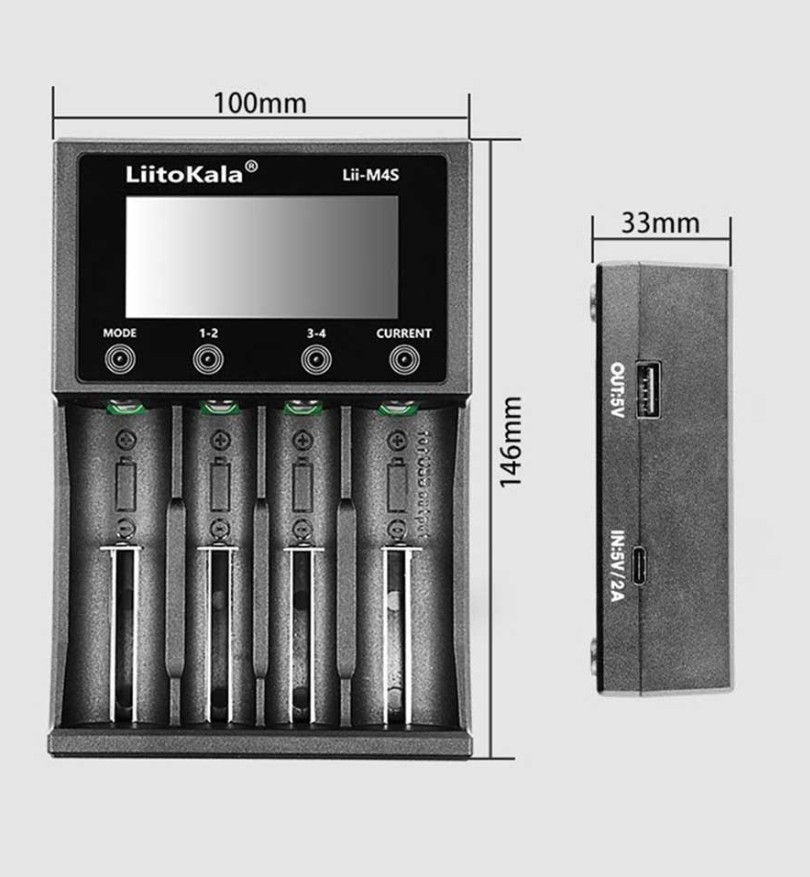 Зарядний пристрій Liitokala Lii-M4S c функцією power bank, фото №3 Зарядний пристрій Liitokala Lii-M4S c функцією power bank, фото №3