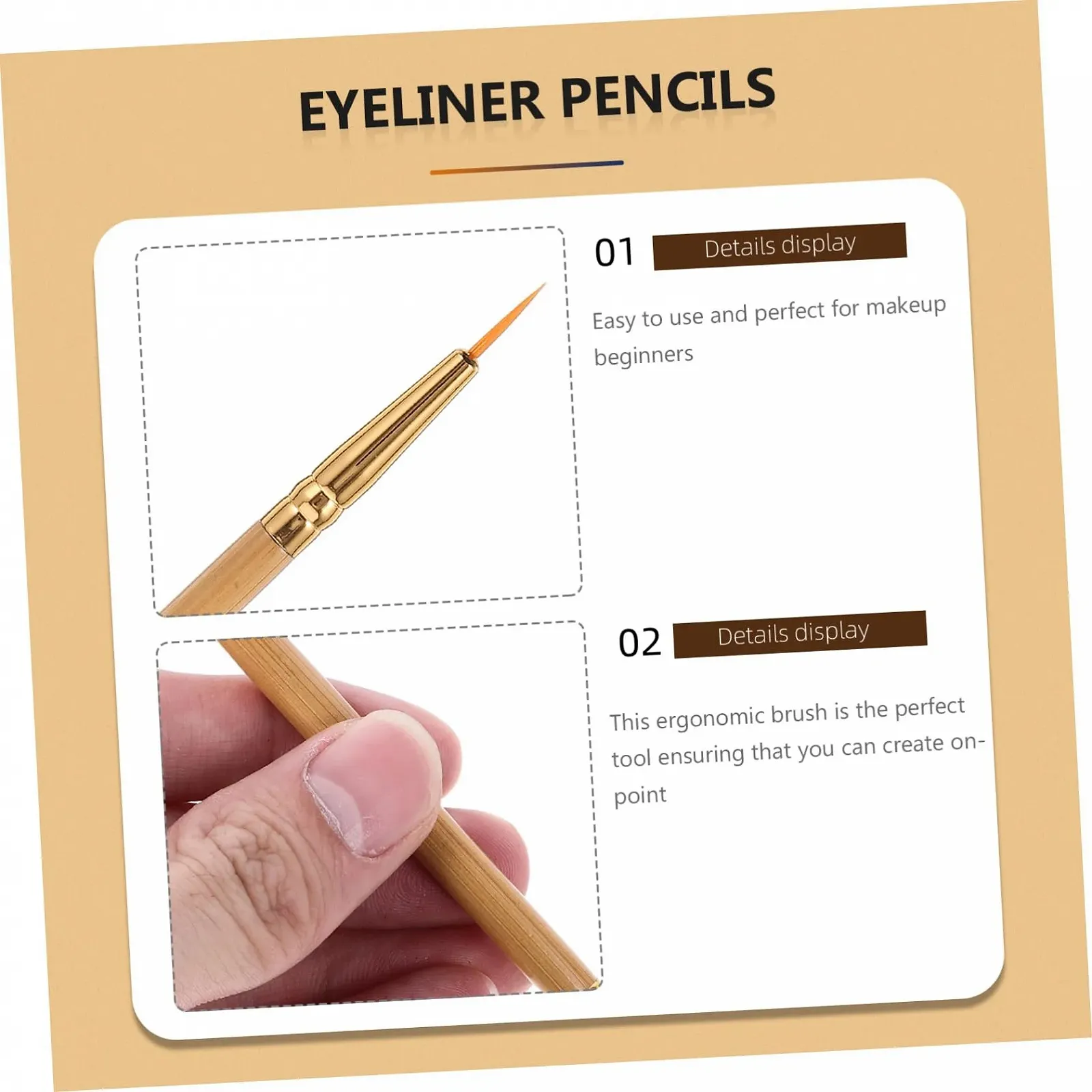 Подводка MAGICLULU Двойная бамбуковая кисть, фото №6