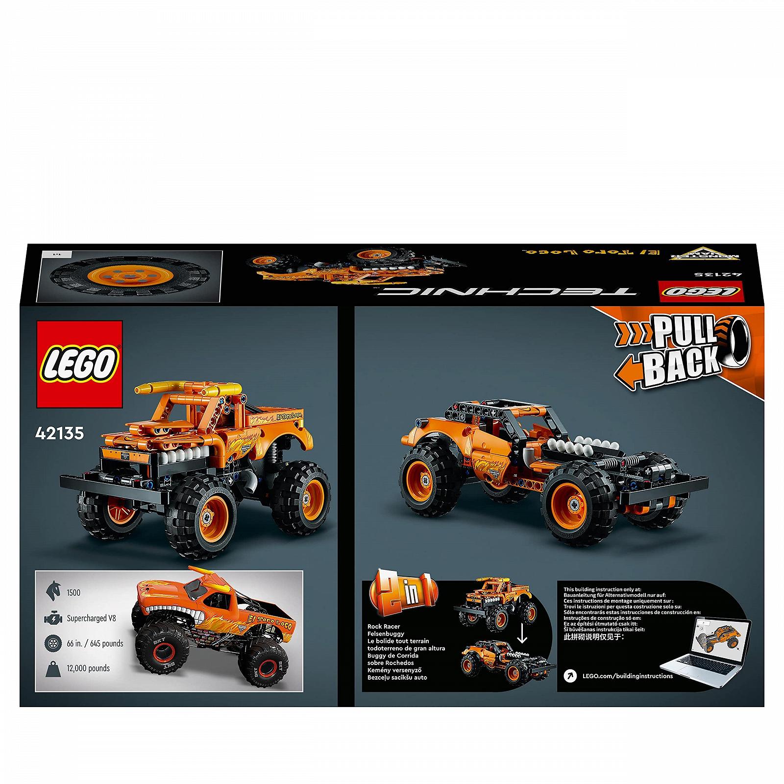Конструктор LEGO Technic 42135 Monster Jam EL Toro Loco Монстр Трак с мотором от 7 лет, фото №7 Конструктор LEGO Technic 42135 Monster Jam EL Toro Loco Монстр Трак с мотором от 7 лет, фото №7