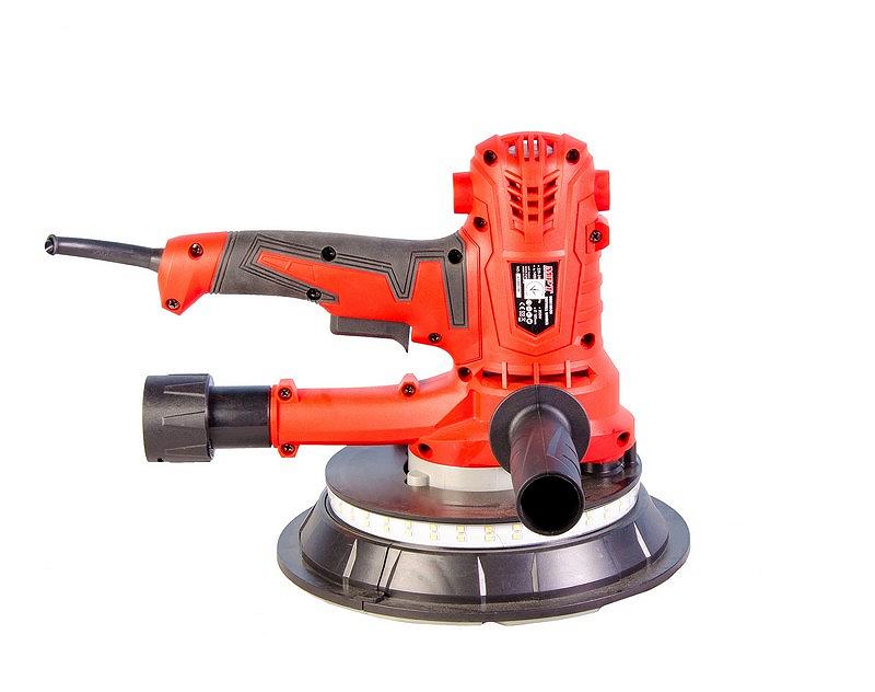 Шліфмашина для стін і стелі MPT 850 Вт 1400-2700 об/хв Ø180 мм діодне підсвічування аксесуари 6 шт MDS1853B, фото №5