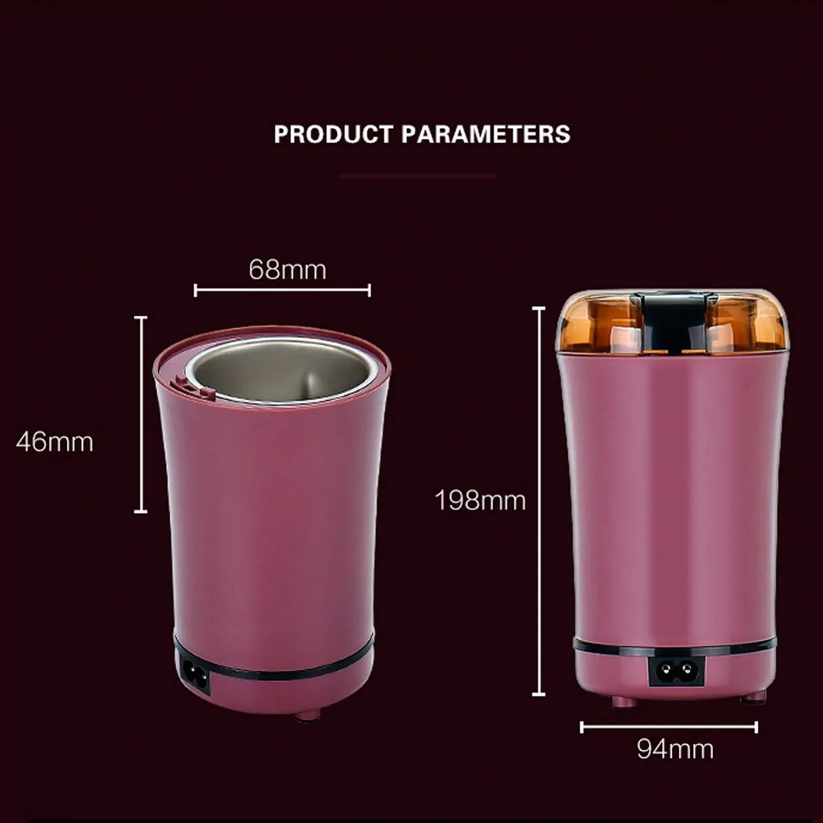 Электрическая кофемолка, портативная мельница для зерна, нержавеющая сталь, быстрый помол, фото №3 Электрическая кофемолка, портативная мельница для зерна, нержавеющая сталь, быстрый помол, фото №3