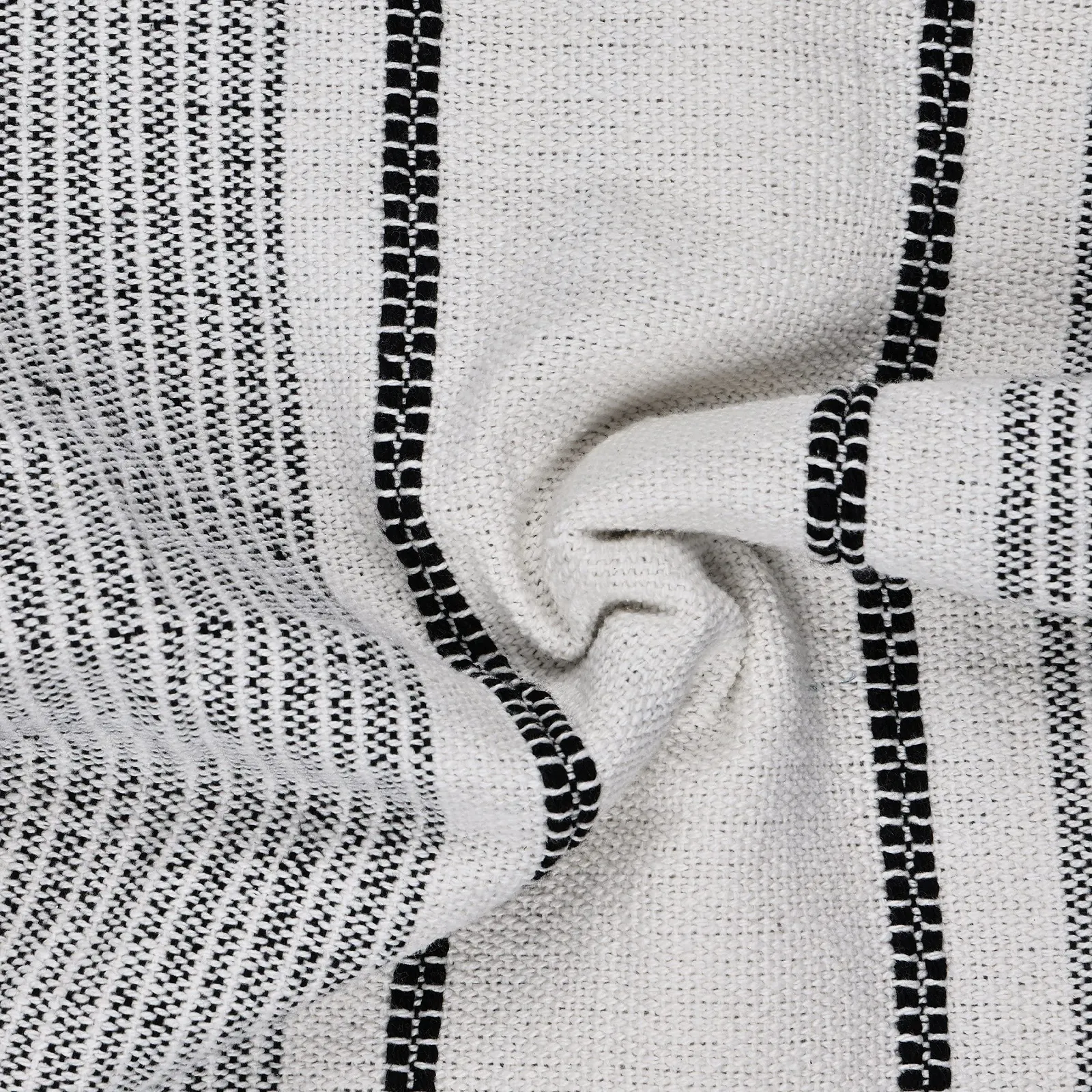 Покривало EGLO LIVING Longlac Бавовна, кремовий та чорний, 130 x 170 см, фото №7