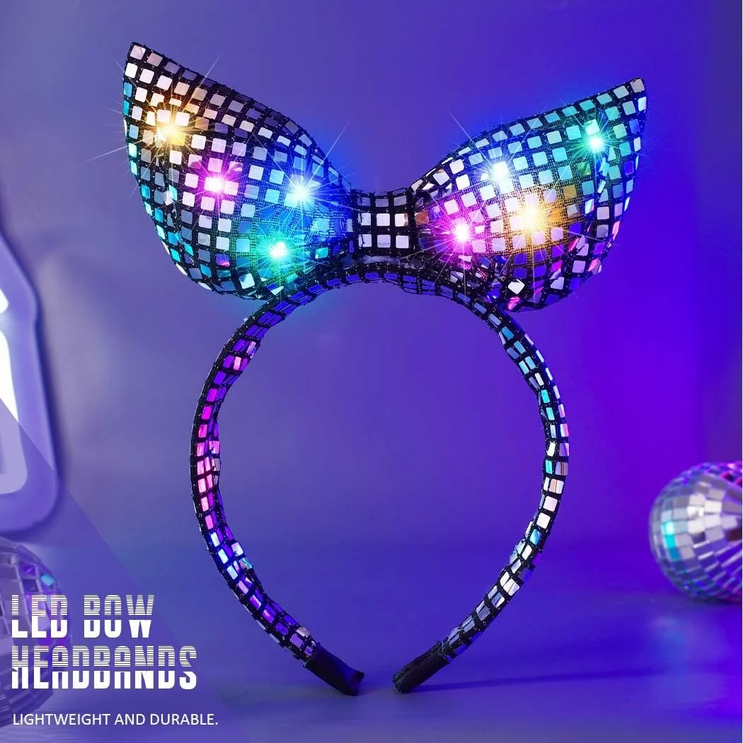 Обруч на голову з бантом, що світиться Zoestar, фото №2