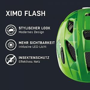 Шлем велосипедный ALPINA XIMO Flash с LED подсветкой для детей synthetic.ua - Фото 1