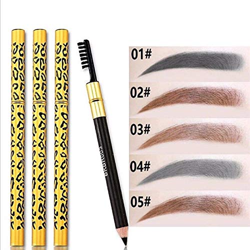 Олівець для брів Professional Defining Waterproof Smudge-free Pencil Brush Коричневий/Чорний, фото №1