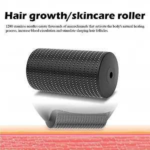 Дермаролер 0,5 мм, професійний мікронідлінг з 1200 справжніми титановими голками для волосся, обличчя synthetic.ua - Фото 1