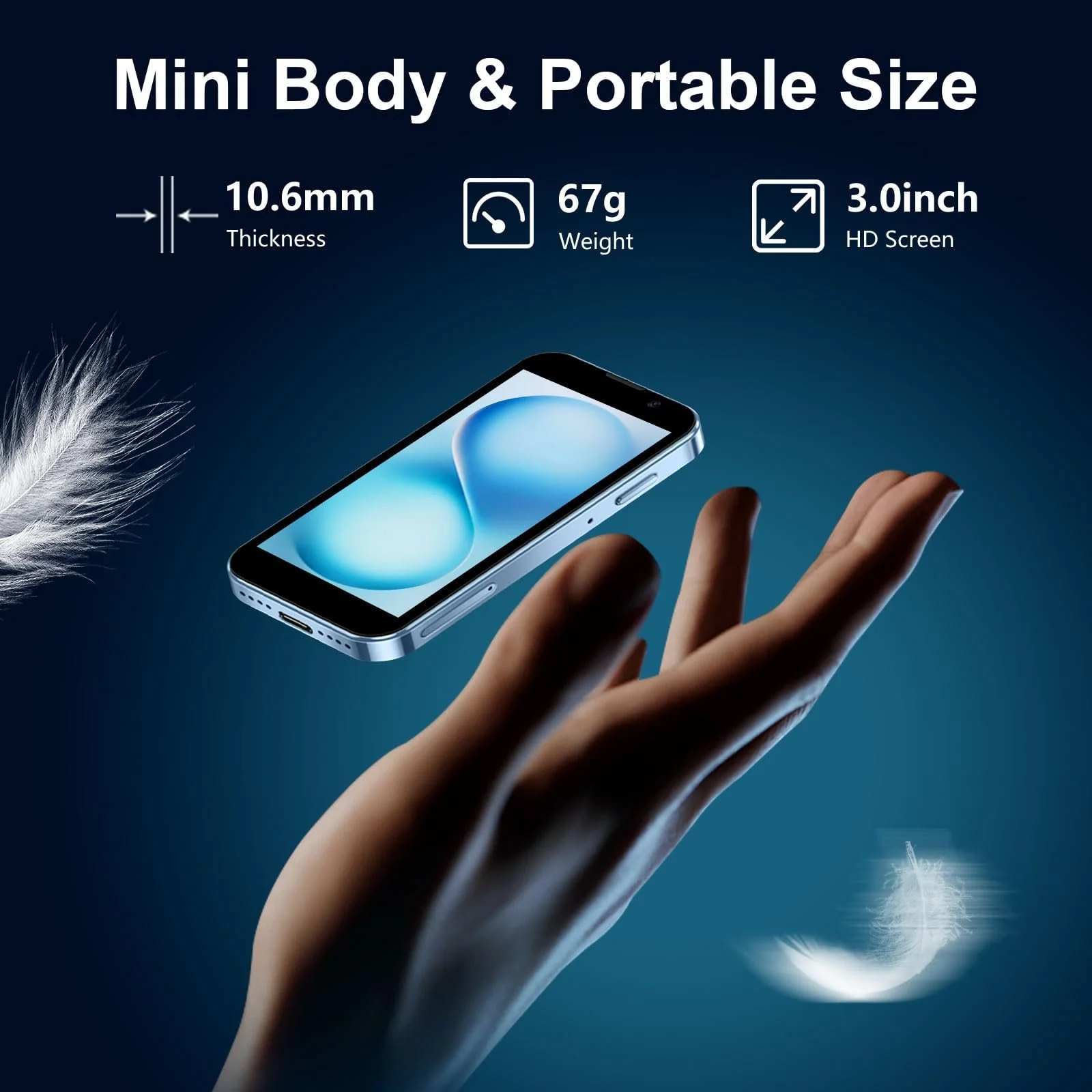 Смартфон Mini Unlocked 3 дюйми HD Touch Screen Quad Core Dual SIM Face ID 2GB, фото №2