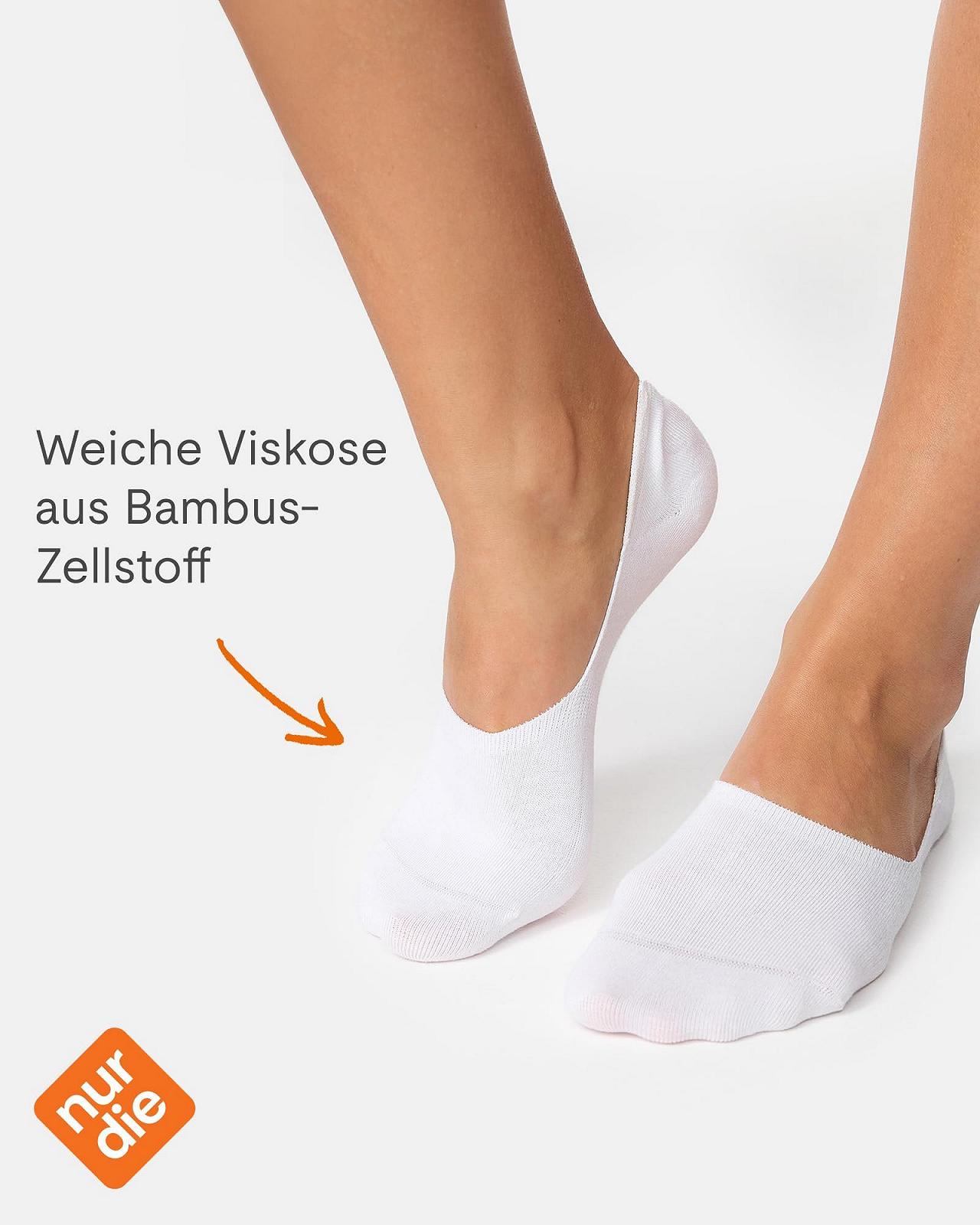 Носки Nur Die Bamboo Ankle Extra Soft Invisible Short с силиконом на пятке Женские, фото №2