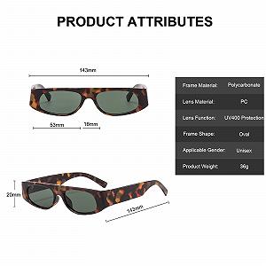 Вінтажні овальні сонцезахисні окуляри Long Keeper для жінок і чоловіків, вінтажна маленька оправа, ретро - Фото 1