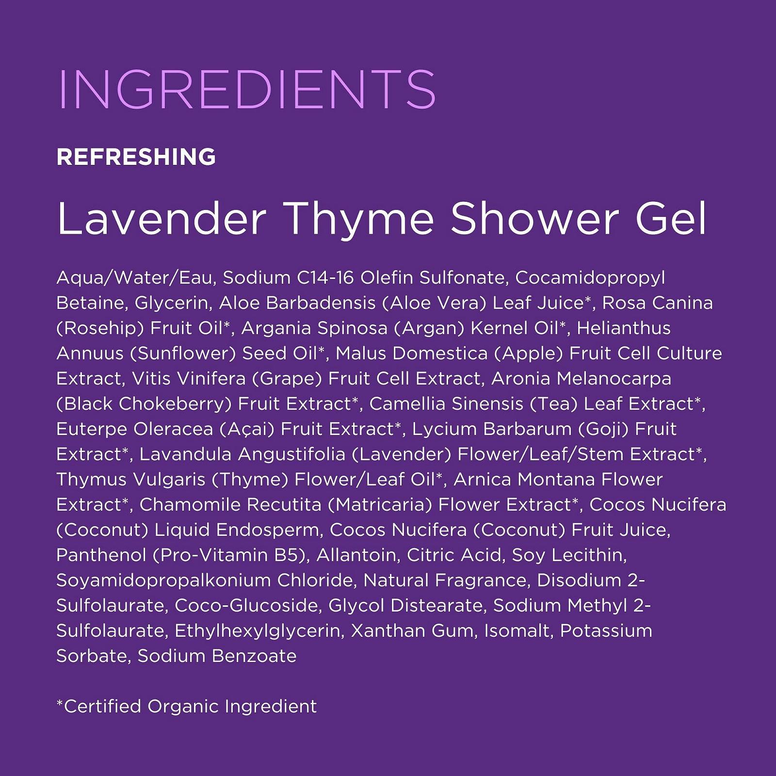 Гель для душу Andalou Naturals Lavender Thyme Refreshing 8.5 рідких унцій, фото №7 Гель для душу Andalou Naturals Lavender Thyme Refreshing 8.5 рідких унцій, фото №7