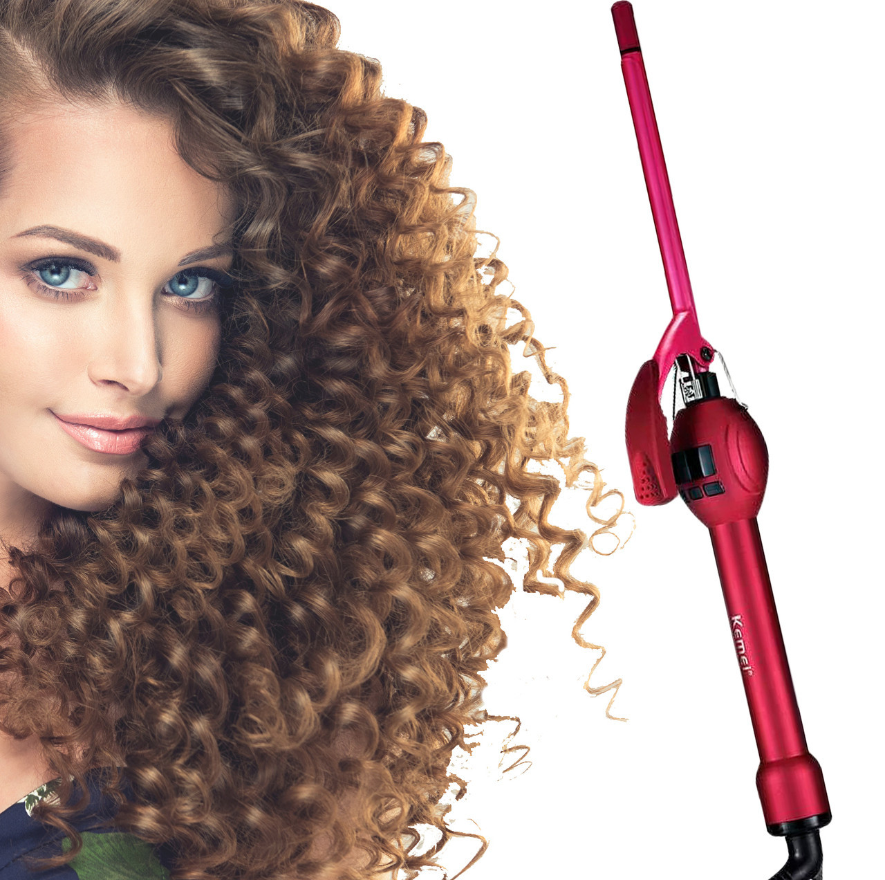 Плойка профессиональная африканские кудри Kemei Km-1023 9 мм, фото №1 Плойка профессиональная африканские кудри Kemei Km-1023 9 мм, фото №1