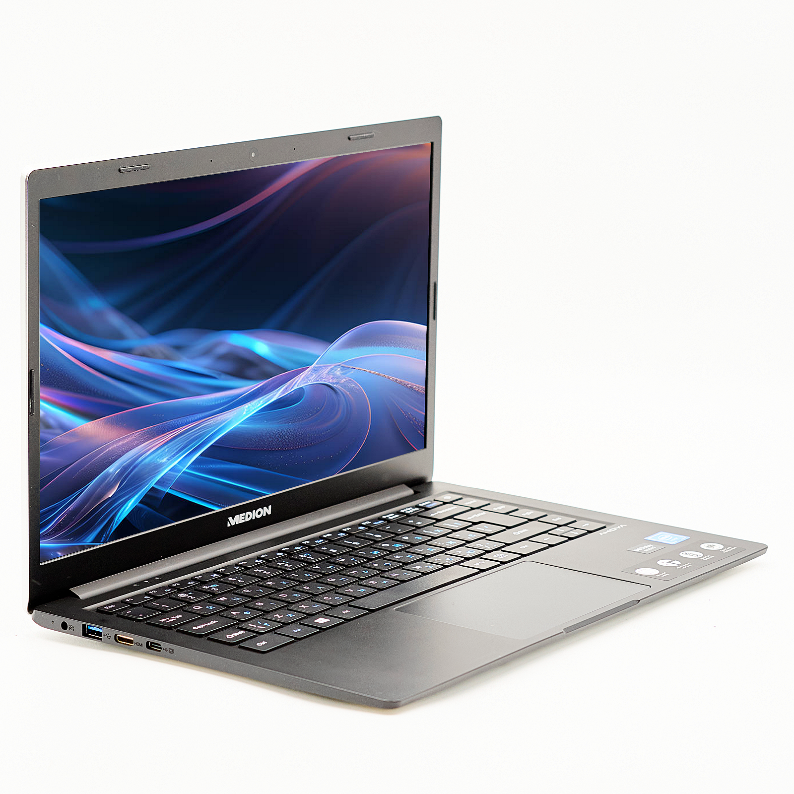 Ноутбук 14" Medion (Lenovo Group) Akoya E4251 Intel RAM 4 ГБ SSD 256 ГБ + eMMC 64 ГБ FullHD IPS Метал Ультрабук Win10 (4251), фото №2
