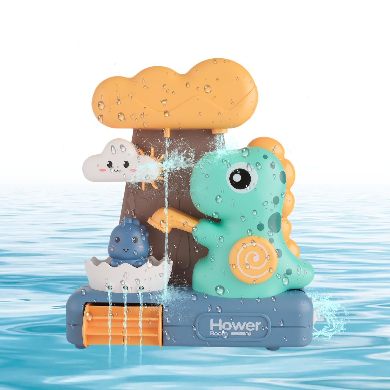 Іграшка для ванни Динозавр на присосках, що обертається, фото №1